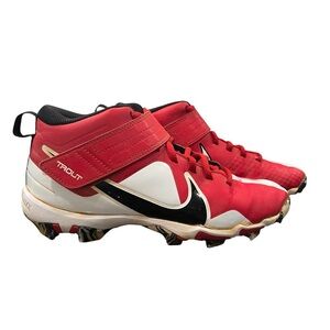 Nike Force Trout 7 Keystone Cleats Youth Kids Red Baseball CQ7642-602 Size 5Y